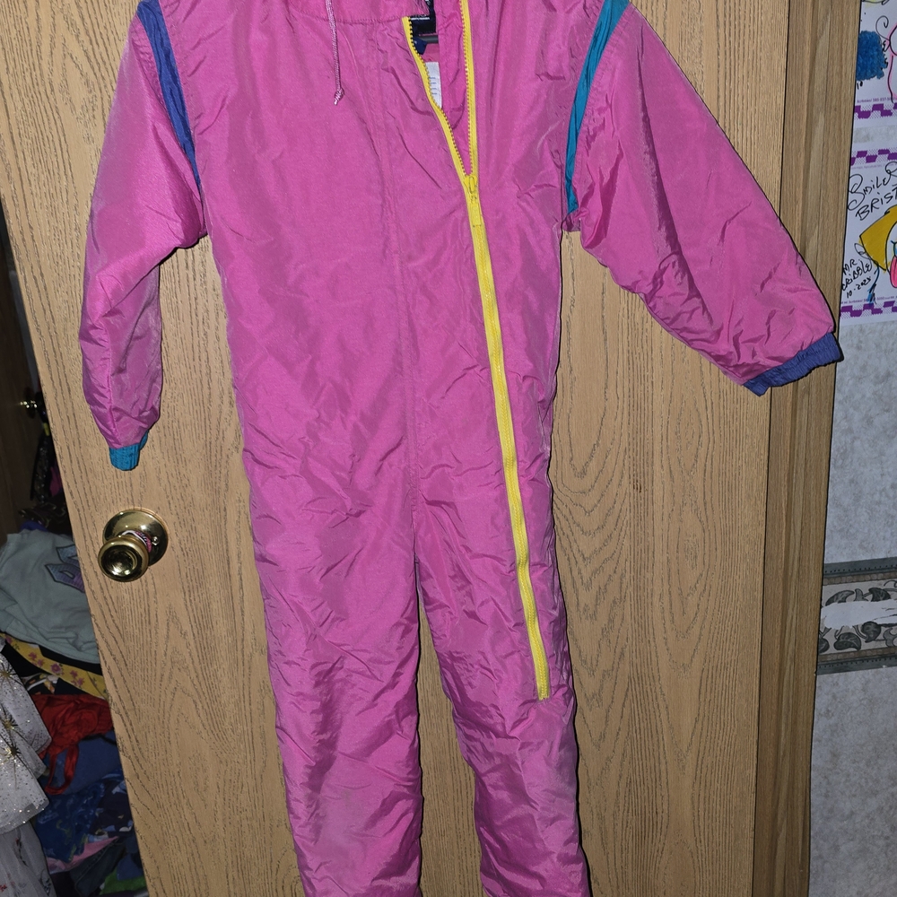 Lands' End Pink and Blue Kids One Piece Footie